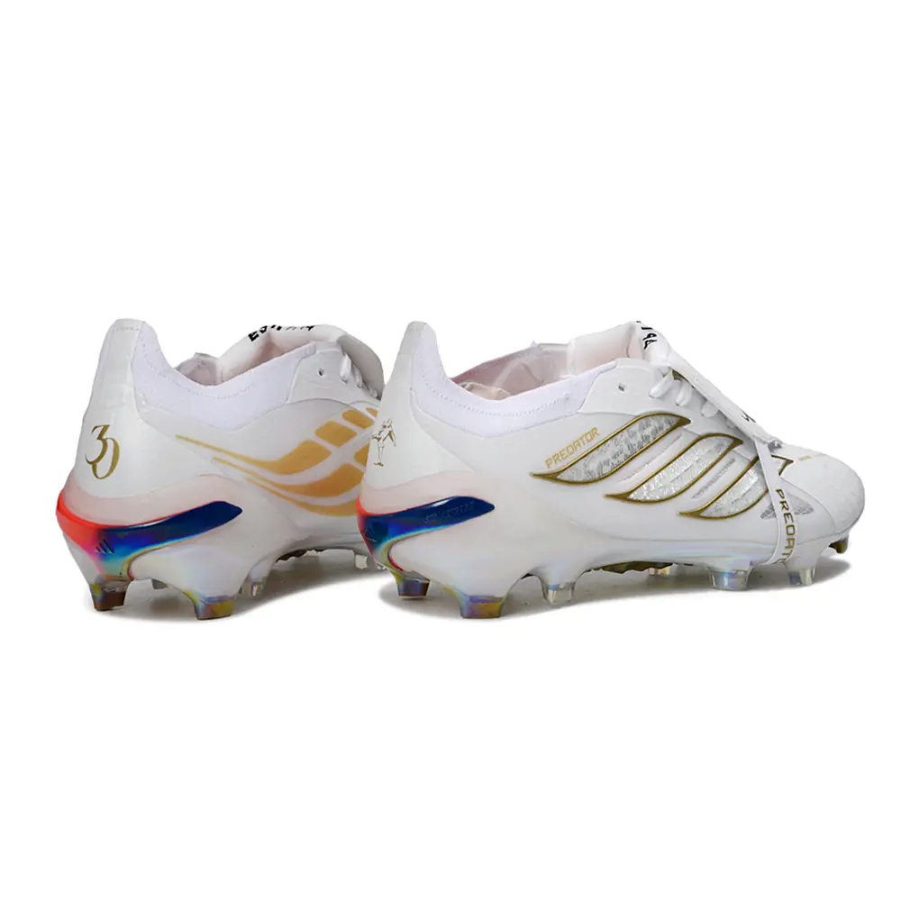 Chuteira Campo Adidas Predator Tongue 26 Elite FG Branco e Dourado