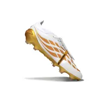 Chuteira Campo Adidas Predator Tongue 26 Elite FG Branco e Dourado - imagem 6