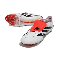 Chuteira Campo Adidas Predator Tongue 26 Elite FG Branco, Vermelho e Preto  - imagem 4
