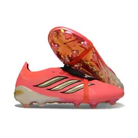 Chuteira Campo Adidas Predator Tongue 26 Elite FG Laranja e Dourado  - imagem 3