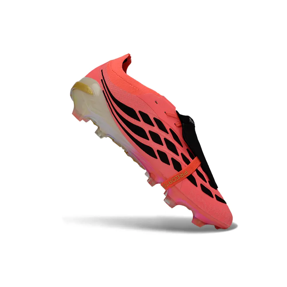 Chuteira Campo Adidas Predator Tongue 26 Elite FG Laranja e Dourado 