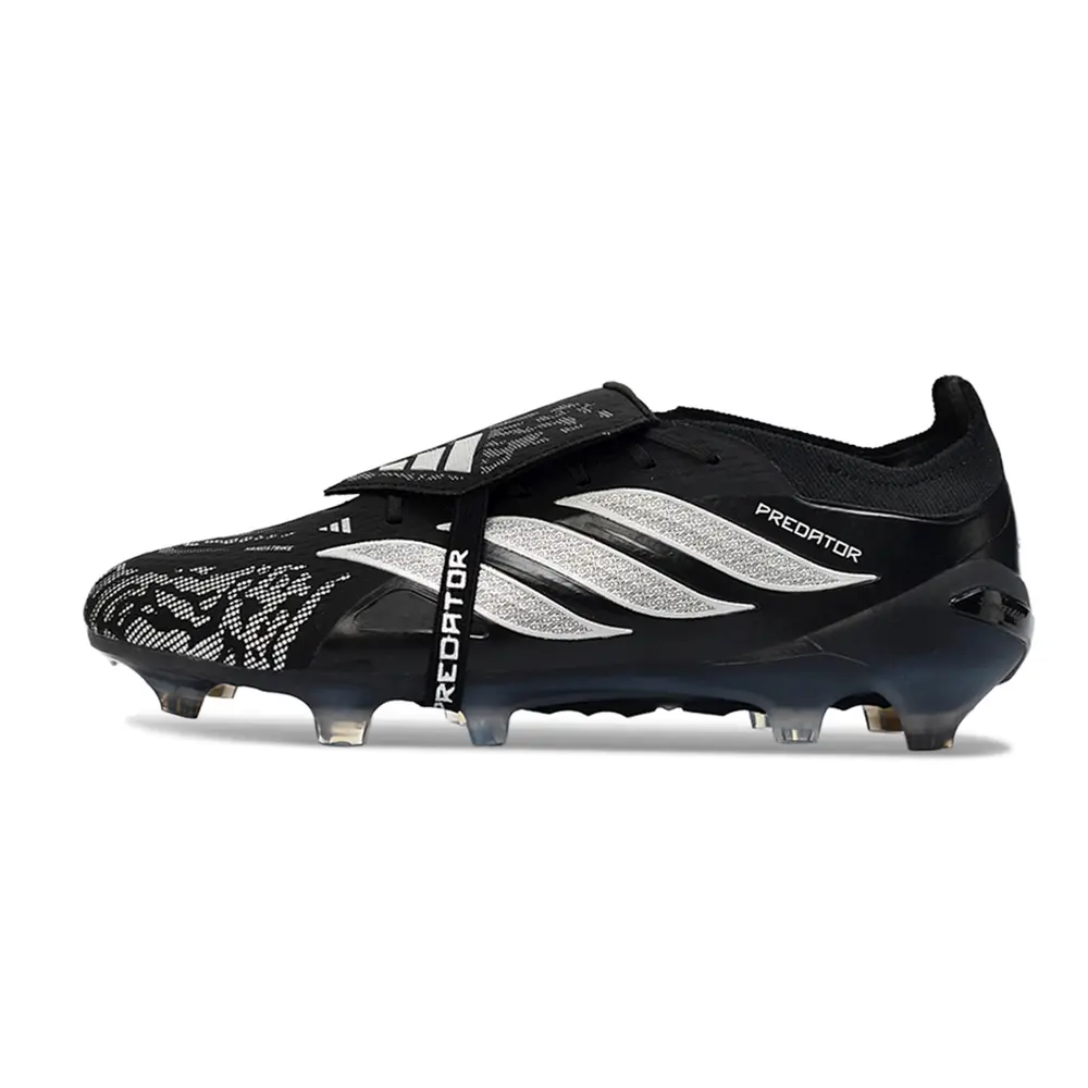 Chuteira Campo Adidas Predator Tongue 26 Elite FG Preto e Branco 