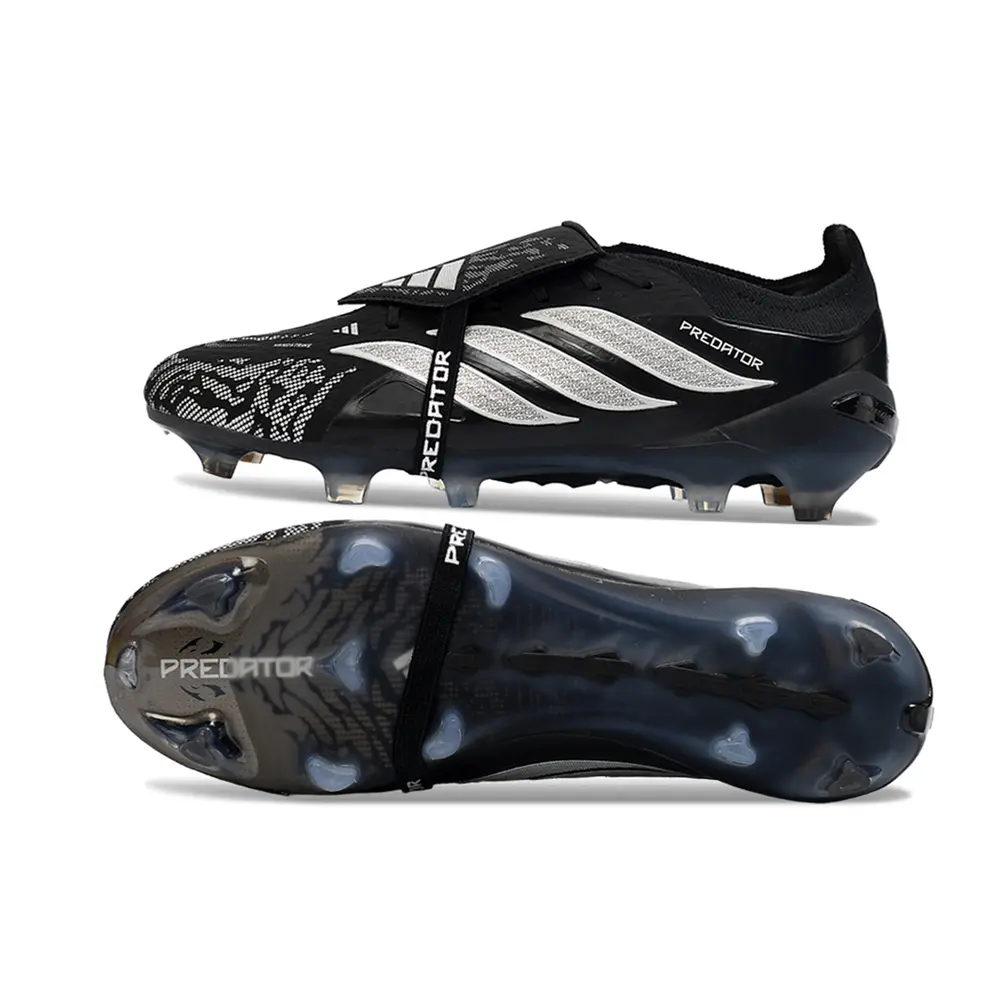 Chuteira Campo Adidas Predator Tongue 26 Elite FG Preto e Branco 
