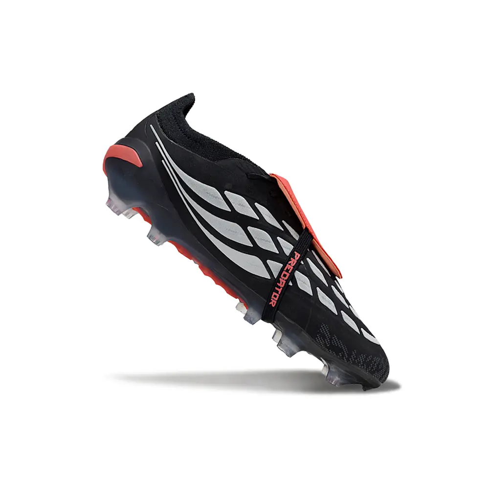 Chuteira Campo Adidas Predator Tongue 26 Elite FG Preto e Laranja 