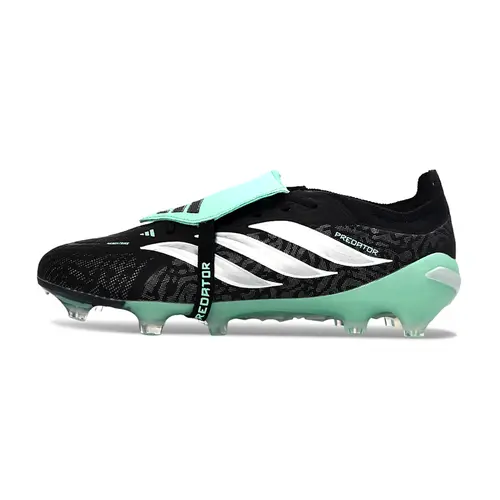 Chuteira Campo Adidas Predator Tongue 26 Elite FG Preto e Verde 