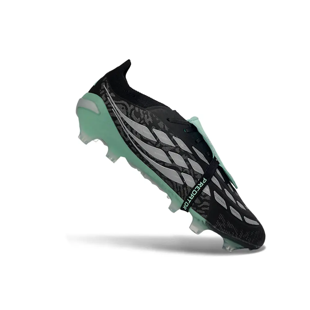 Chuteira Campo Adidas Predator Tongue 26 Elite FG Preto e Verde 