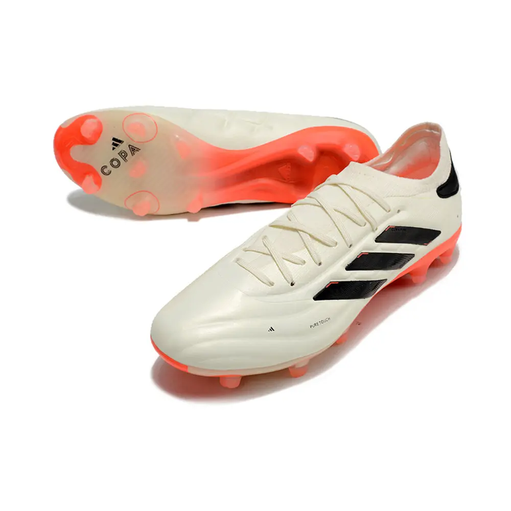 Chuteira Campo Adidas Copa Pure II + FG Bege, Laranja e P...