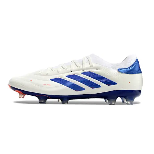 Chuteira Campo Adidas Copa Pure II + FG Branca, Azul e Vermelha "Advancement Pack"