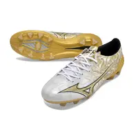 Chuteira Campo Mizuno Alpha FG Branca e Dourada - imagem 4