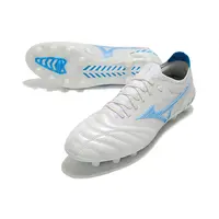 Chuteira Campo Mizuno Morelia Neo 3 FG Branca e Azul - imagem 2