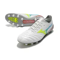 Chuteira Campo Mizuno Morelia Neo 3 FG Branca, Azul e Verde - imagem 4