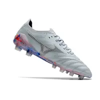 Chuteira Campo Mizuno Morelia Neo 3 FG Branca, Prata e Azul - imagem 5