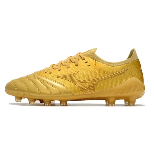 Chuteira Campo Mizuno Morelia Neo 3 FG Dourada