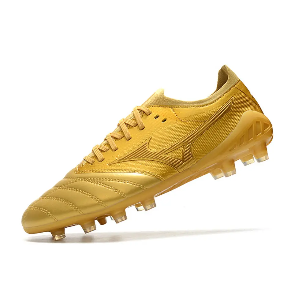 Chuteira Campo Mizuno Morelia Neo 3 FG Dourada