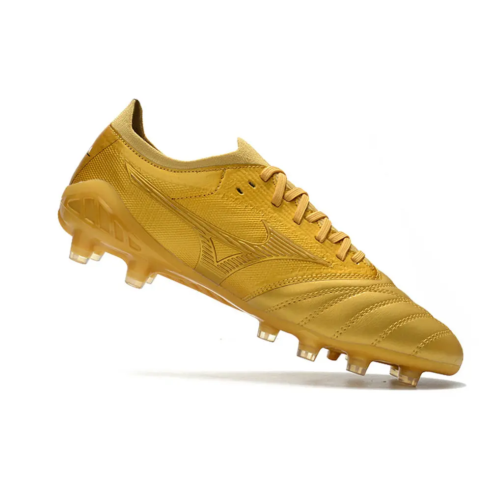 Chuteira Campo Mizuno Morelia Neo 3 FG Dourada