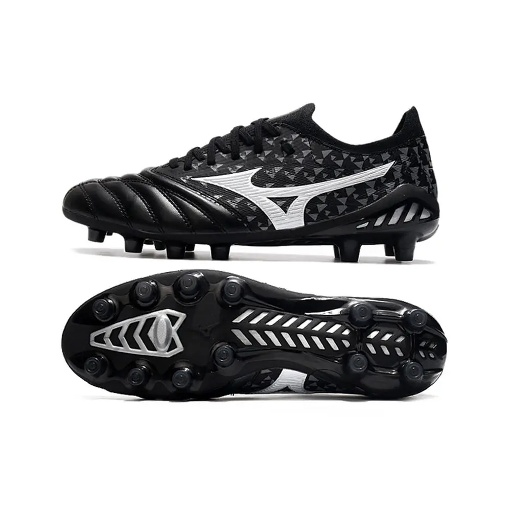 Chuteira Campo Mizuno Morelia Neo 3 FG Preta e Branca