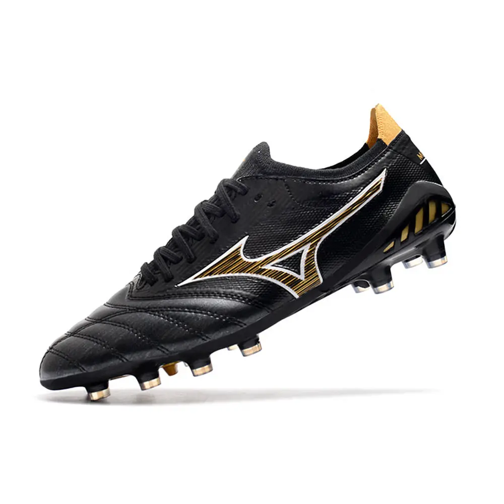 Chuteira Campo Mizuno Morelia Neo 3 FG Preta e Dourada