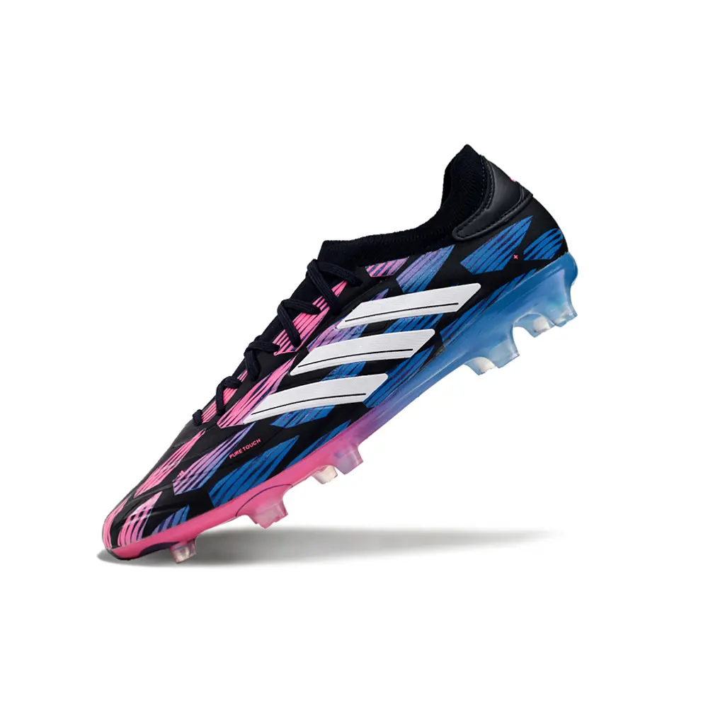 Chuteira Campo Adidas Copa Pure II + FG Preta, Azul e Rosa