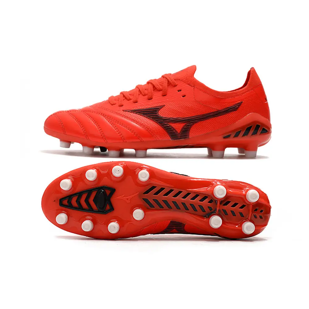Chuteira Campo Mizuno Morelia Neo 3 FG Vermelha e Preta