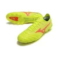 Chuteira Campo Mizuno Morelia Neo 4 Beta FG Amarelo e Ver... - imagem 4