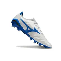 Chuteira Campo Mizuno Morelia Neo 4 Beta FG Branca e Azul - imagem 6