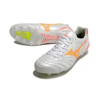 Chuteira Campo Mizuno Morelia Neo 4 Beta FG Branca e Laranja - imagem 4