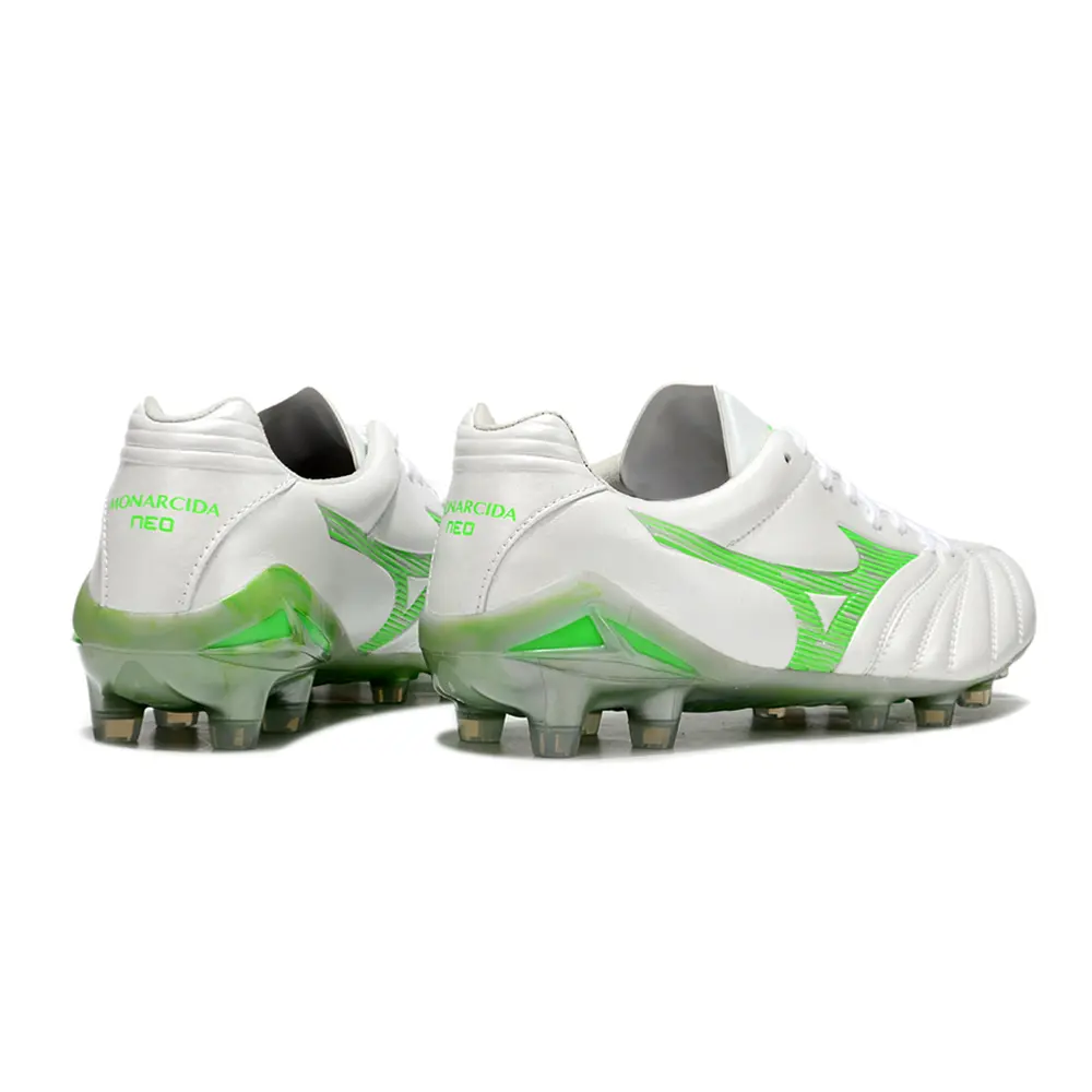 Chuteira Campo Mizuno Morelia Neo 4 Beta FG Branca e Verde