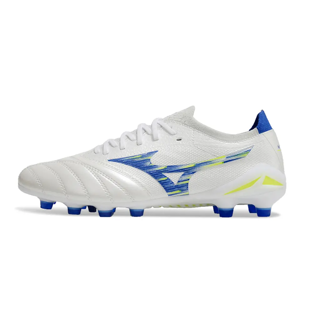 Chuteira Campo Mizuno Morelia Neo 4 Beta FG Branca, Azul ...