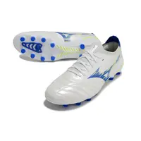 Chuteira Campo Mizuno Morelia Neo 4 Beta FG Branca, Azul ... - imagem 6