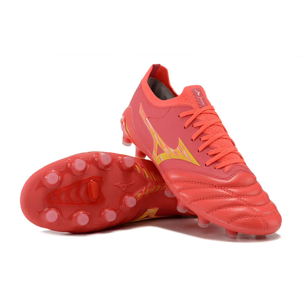 Chuteira Campo Mizuno Morelia Neo 4 Beta FG Vermelha e Do...