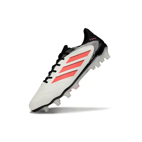 Chuteira Campo Adidas Copa Pure II Elite FG Branca, Vermelha e Preta