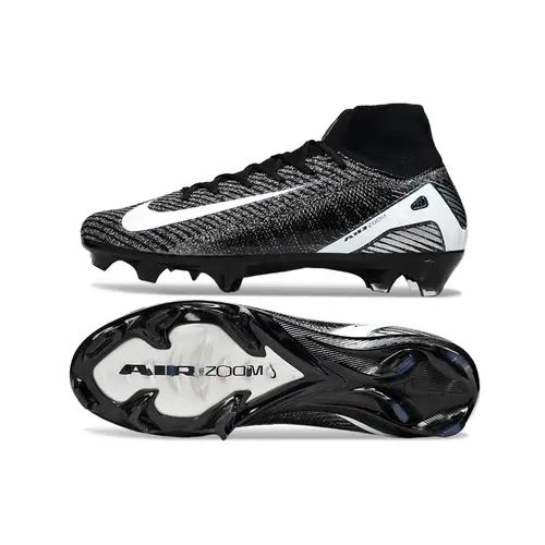 Chuteira Campo Nike Air Zoom Mercurial Superfly 10 Elite FG Preto e Branco