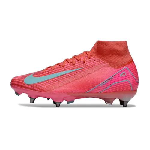Chuteira Campo Nike Air Zoom Mercurial Superfly 10 Elite Trava Mista Rosa e Azul - Mad Energy