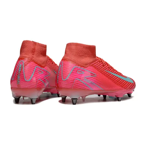 Chuteira Campo Nike Air Zoom Mercurial Superfly 10 Elite Trava Mista Rosa e Azul - Mad Energy