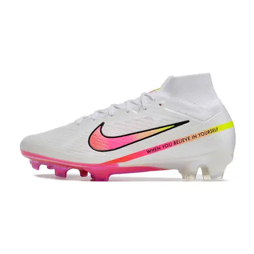 Chuteira Campo Nike Air Zoom Mercurial Superfly 9 Elite FG Branca 