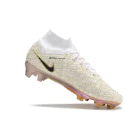 Chuteira Campo Nike Mercurial Superfly 9 Elite FG | Branca e Dourada - imagem 6