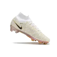 Chuteira Campo Nike Mercurial Superfly 9 Elite FG | Branca e Dourada - imagem 6