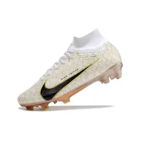 Chuteira Campo Nike Mercurial Superfly 9 Elite FG | Branca e Dourada - imagem 5