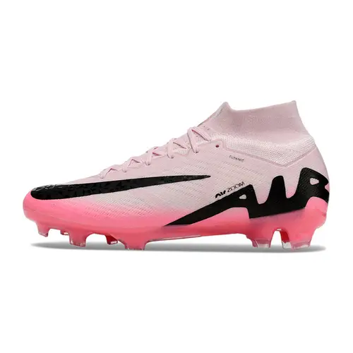 Chuteira Campo Nike Air Zoom Mercurial Superfly 9 Elite FG Rosa e Preto - Mad Brilliance Pack