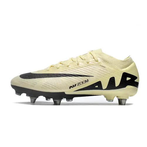 Chuteira Campo Nike Air Zoom Mercurial Vapor 15 Elite Trava Mista Bege e Preta - Mad Ready Pack