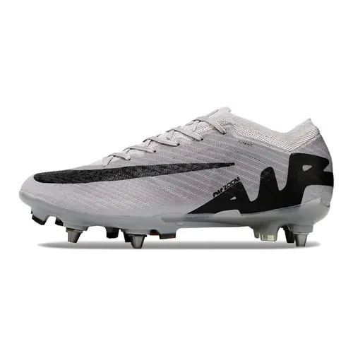 Chuteira Campo Nike Air Zoom Mercurial Vapor 15 Elite Trava Mista Prata e Preta 