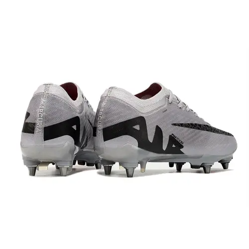 Chuteira Campo Nike Air Zoom Mercurial Vapor 15 Elite Trava Mista Prata e Preta 