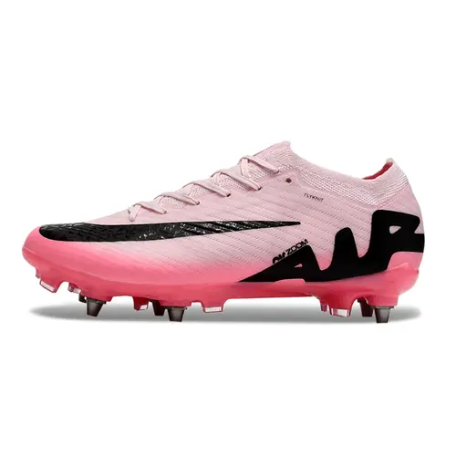 Chuteira Campo Nike Air Zoom Mercurial Vapor 15 Elite Trava Mista Rosa e Preta 