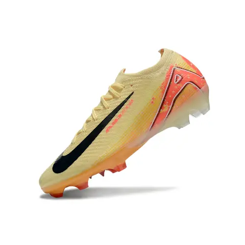 Chuteira Campo Nike Air Zoom Mercurial Vapor 16 Elite FG Amarelo e Laranja - Mbappé's Edition