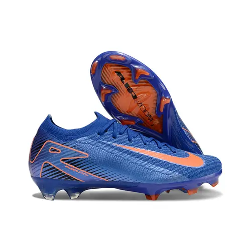 Chuteira Campo Nike Air Zoom Mercurial Vapor 16 Elite FG Azul e Laranja