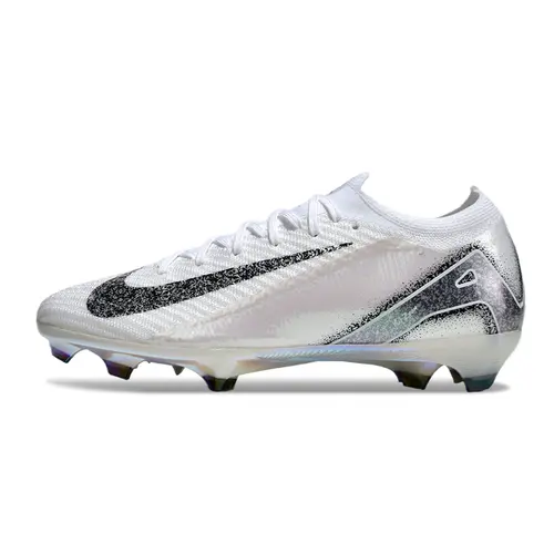 Chuteira Campo Nike Air Zoom Mercurial Vapor 16 Elite FG Branca e Preta