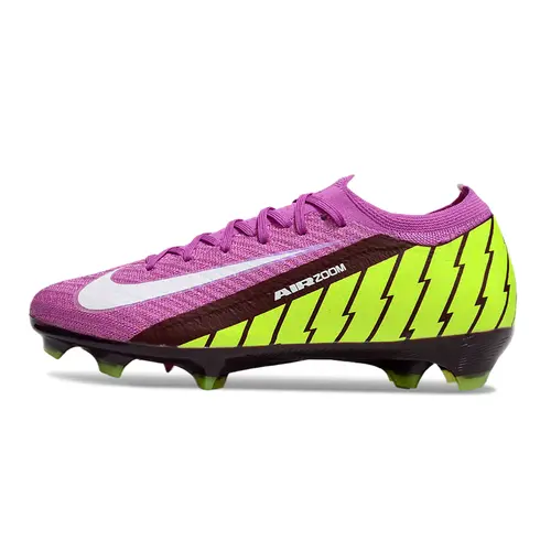 Chuteira Campo Nike Air Zoom Mercurial Vapor 16 Elite FG Roxa e Verde