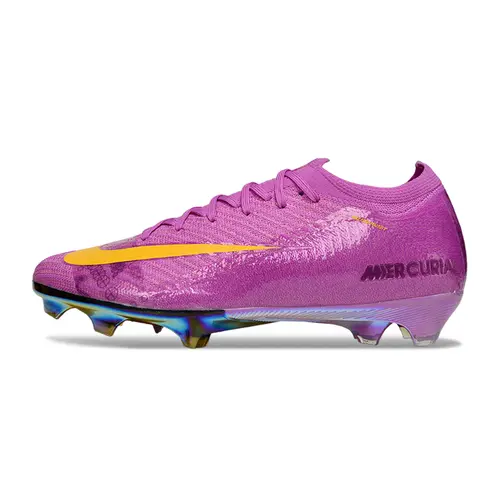 Chuteira Campo Nike Air Zoom Mercurial Vapor 16 Elite FG Roxo e Amarelo