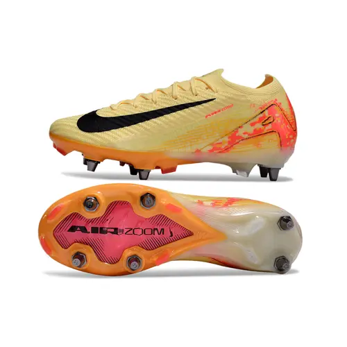Chuteira Campo Nike Air Zoom Mercurial Vapor 16 Elite Trava Mista Amarelo e Laranja 