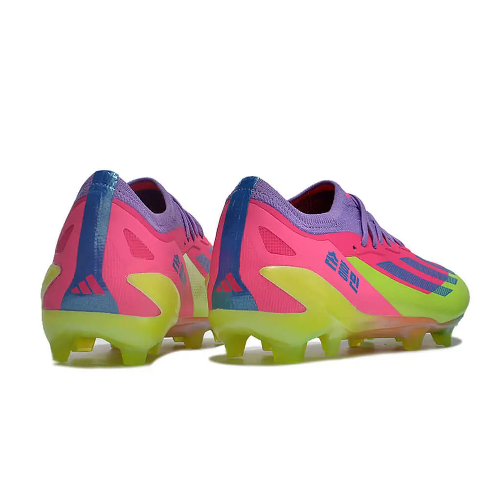 Chuteira Adidas CrazyFast.1 FG Rosa e Verde | Confortável